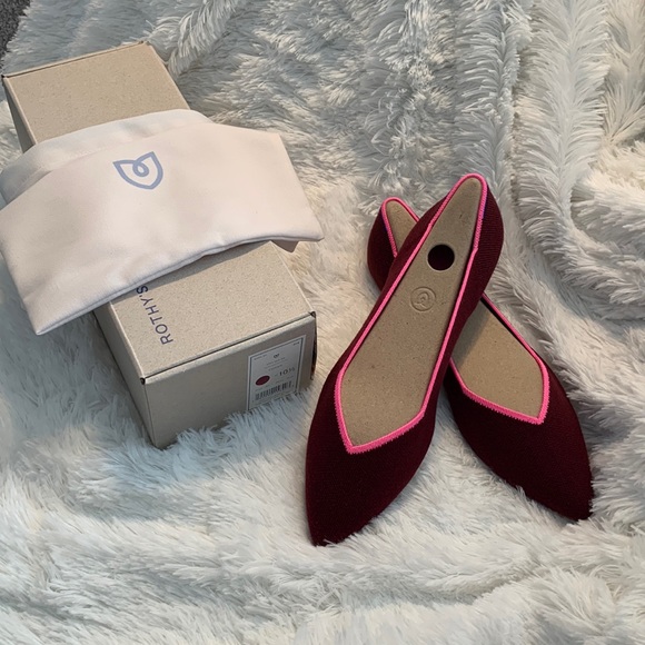 Rothy's Shoes - Rothy’s Merino Point, Currant, sz 10.5. New in Box.